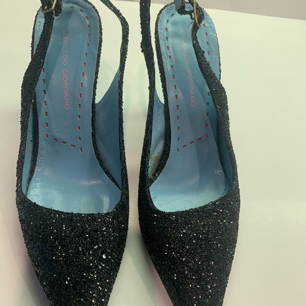 Leopoldo Giordano Women Black 4” Heels EUR 38 Made in Italy.